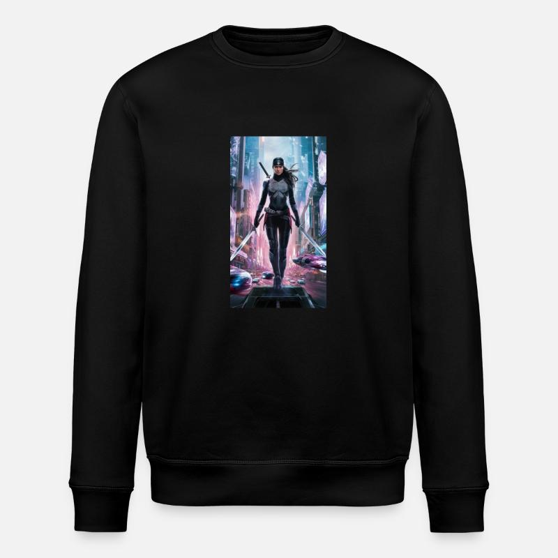 Super-héros ninja - Sweat bio ROLLER Stanley/Stella Unisexe - noir