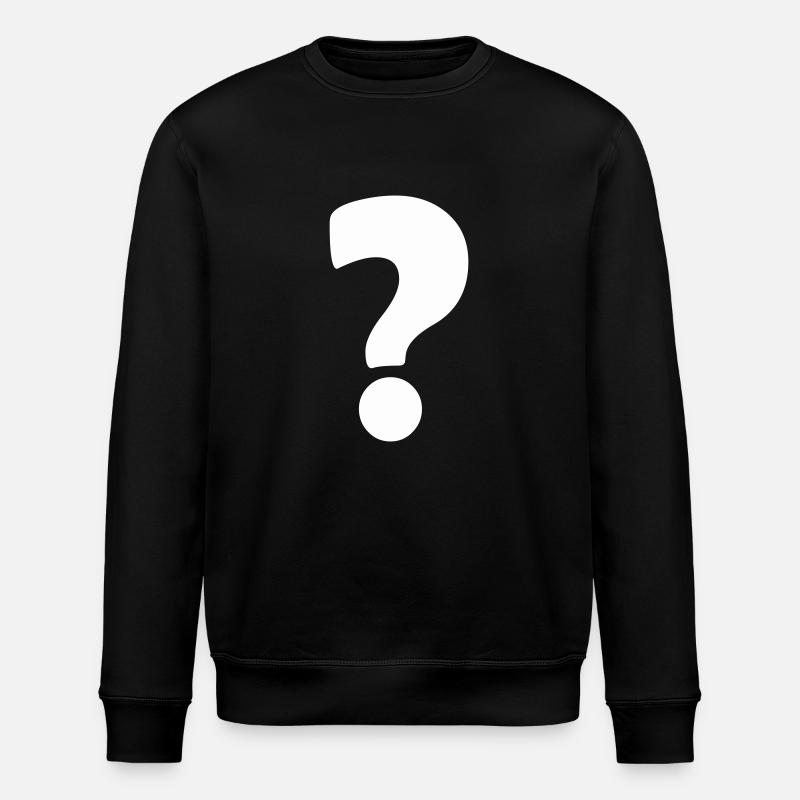 Question mark 1 - Stanley/Stella ROLLER Unisex Organic Sweatshirt - black