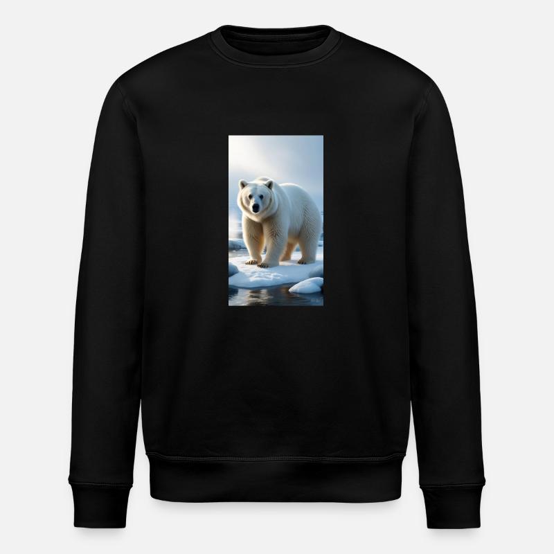 Eisbär - Stanley/Stella Unisex Bio-Sweatshirt ROLLER - Schwarz