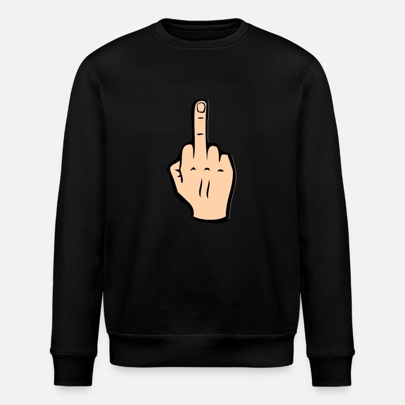 Mittelfinger - Stanley/Stella Unisex Bio-Sweatshirt ROLLER - Schwarz