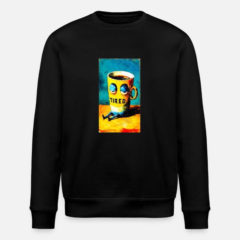 "Tired Coffee" by van Gogh - Stanley/Stella Unisex Bio-Sweatshirt ROLLER - Schwarz