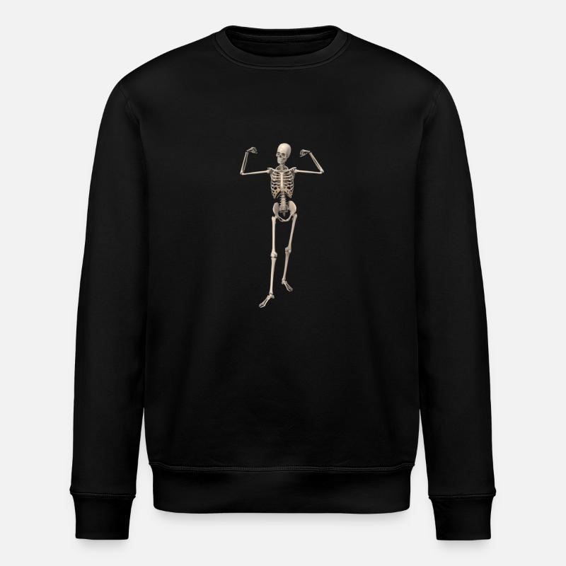 skeleton bone man - Stanley/Stella ROLLER Unisex Organic Sweatshirt - black