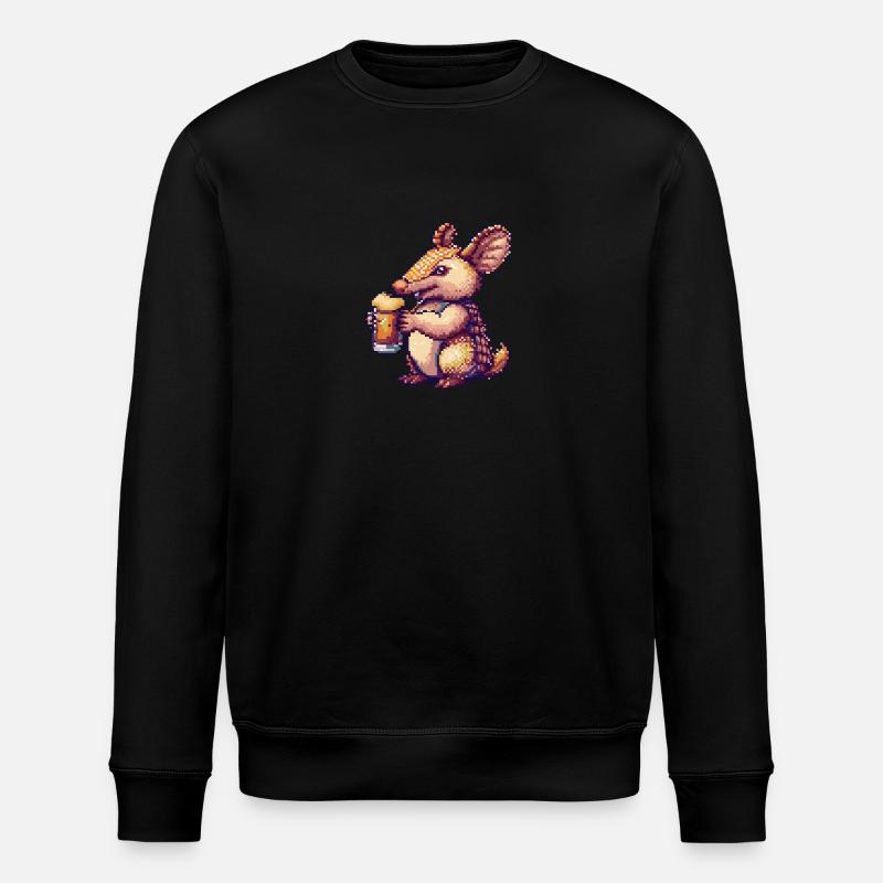 Armadillo Bière Pixel - Sweat bio ROLLER Stanley/Stella Unisexe - noir