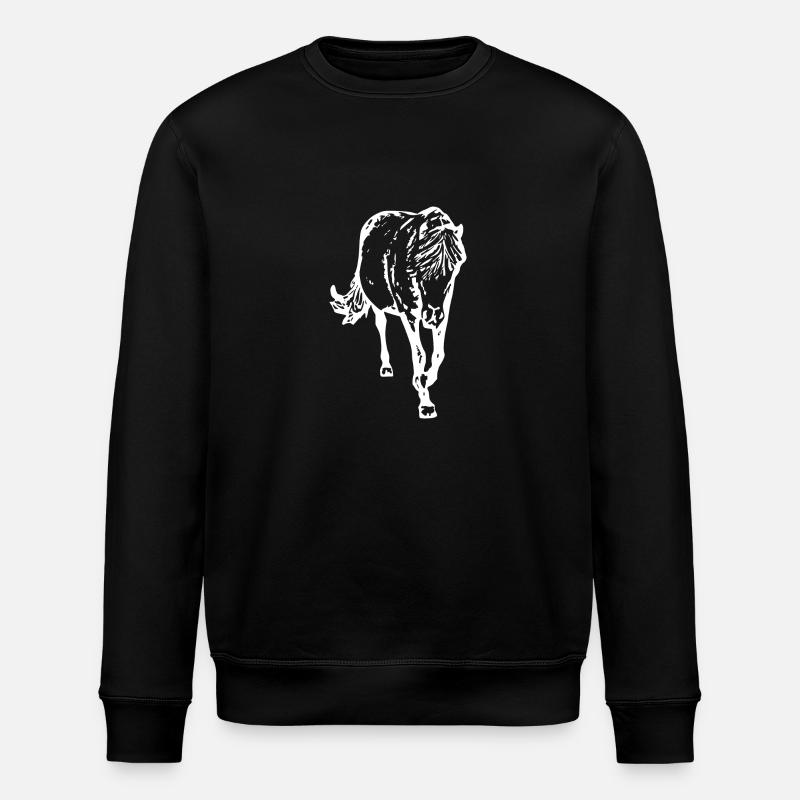 Pferd - Stanley/Stella Unisex Bio-Sweatshirt ROLLER - Schwarz