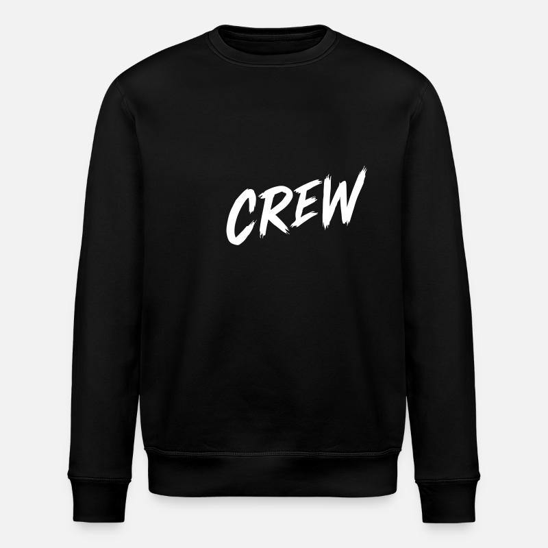 Crew Schriftzug - Stanley/Stella Unisex Bio-Sweatshirt ROLLER - Schwarz