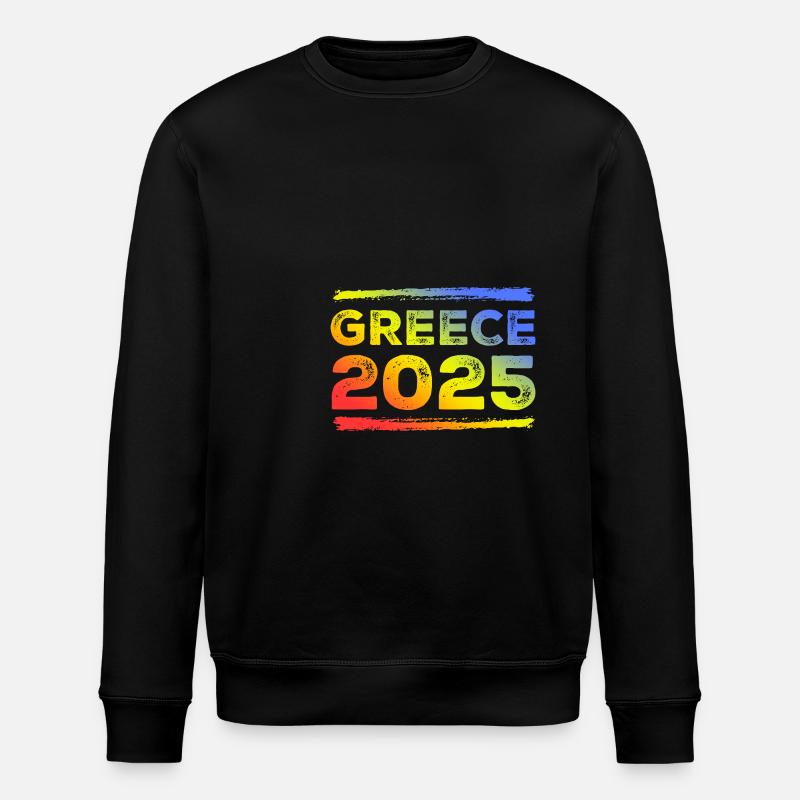 Greece 2025 Bunt - Stanley/Stella Unisex Bio-Sweatshirt ROLLER - Schwarz