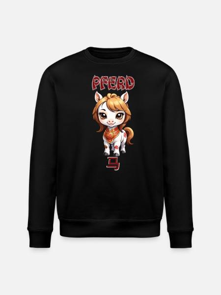 Cheval - Astrologie - Sweat bio ROLLER Stanley/Stella Unisexe - noir