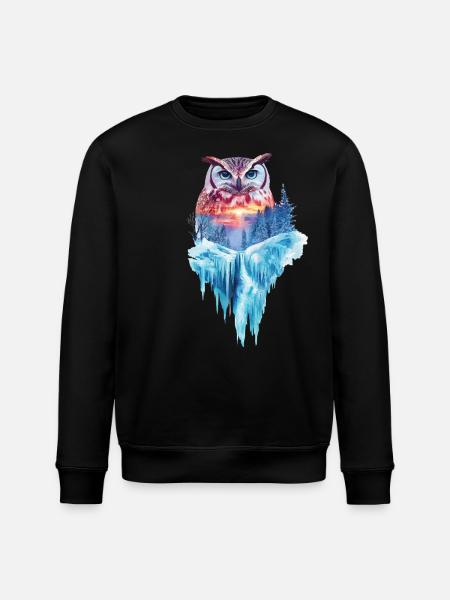 Eule - Stanley/Stella Unisex Bio-Sweatshirt ROLLER - Schwarz