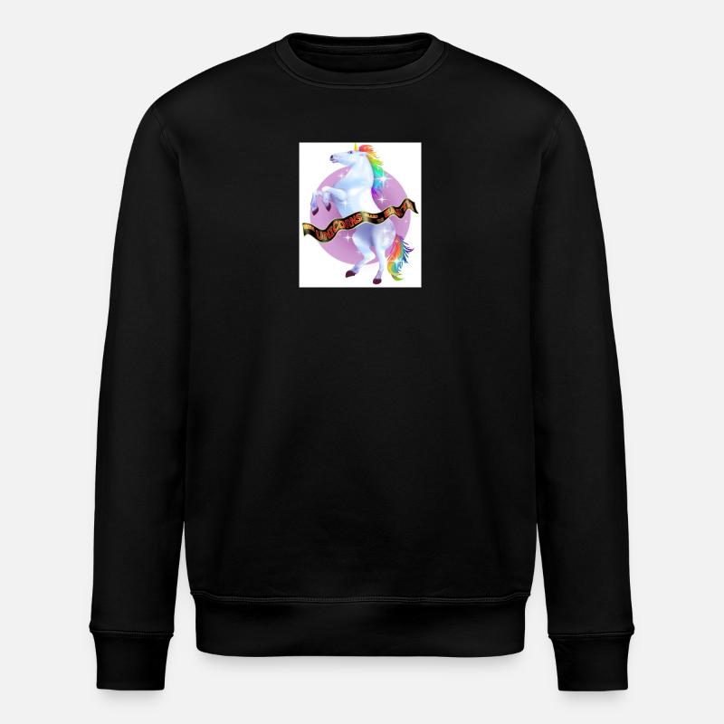 als Einhörner die Erde beherrschten - Stanley/Stella Unisex Bio-Sweatshirt ROLLER - Schwarz