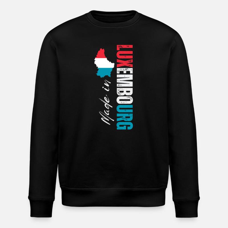 Fabriqué au Luxembourg, design vertical - Sweat bio ROLLER Stanley/Stella Unisexe - noir