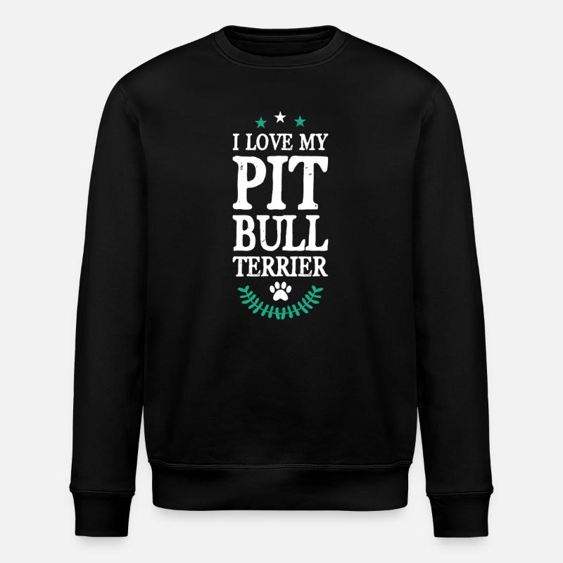 PIT_BULL_TERRIER - Stanley/Stella ROLLER Unisex Organic Sweatshirt - black