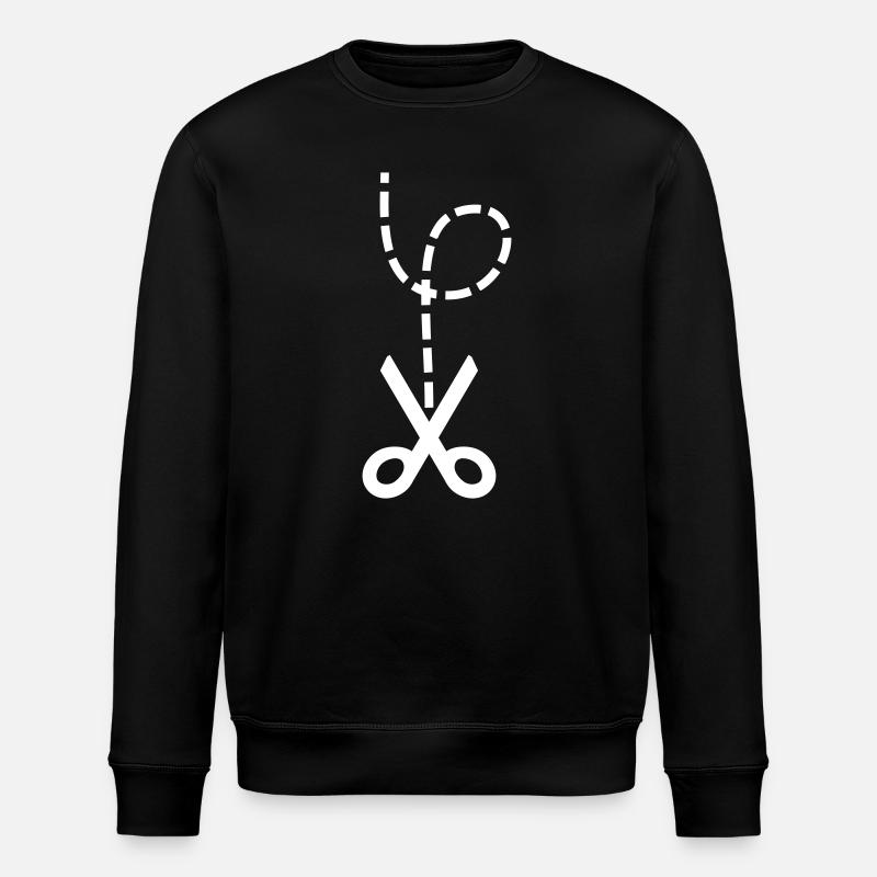 Schere – Herzschmerz & Anleitung Meme Design - Stanley/Stella Unisex Bio-Sweatshirt ROLLER - Schwarz