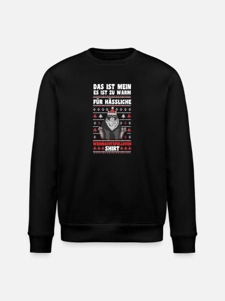 Santa Claus Christmas Ugly Christmas - Stanley/Stella ROLLER Unisex Organic Sweatshirt - black