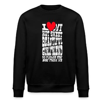 Ich Liebe Meine Freundin Paare Freund Geschenkidee - Stanley/Stella Unisex Bio-Sweatshirt ROLLER - Schwarz - Vorne - Nik (191cm)