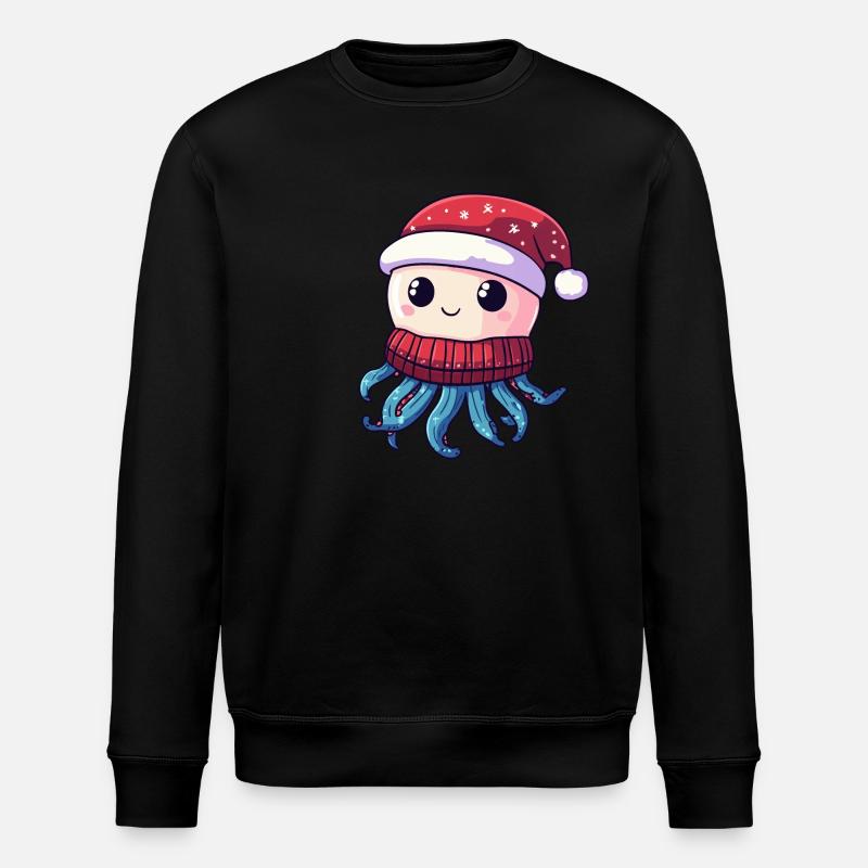 Méduse Noël - Sweat bio ROLLER Stanley/Stella Unisexe - noir