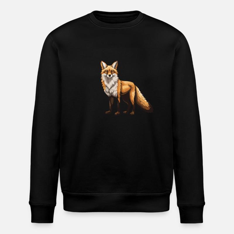 Fox Animal - Stanley/Stella ROLLER Unisex Organic Sweatshirt - black