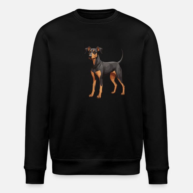 Doberman Hund - Stanley/Stella Unisex Bio-Sweatshirt ROLLER - Schwarz