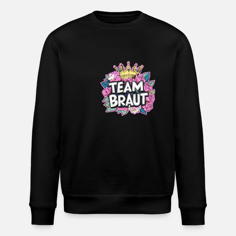 Team Braut Krone - Stanley/Stella Unisex Bio-Sweatshirt ROLLER - Schwarz