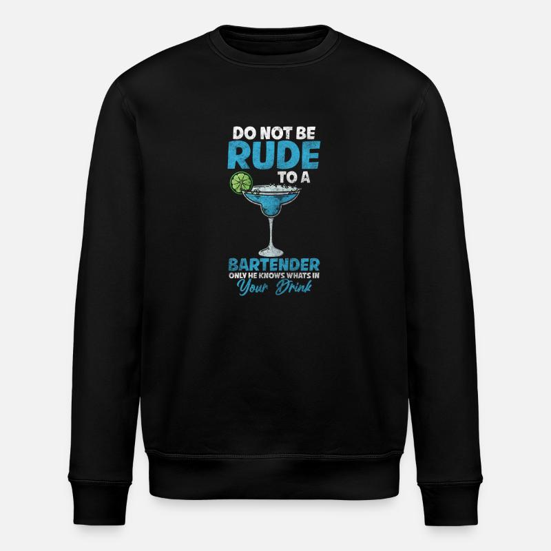 Barkeeper Disko Whiskey Barmann - Stanley/Stella Unisex Bio-Sweatshirt ROLLER - Schwarz