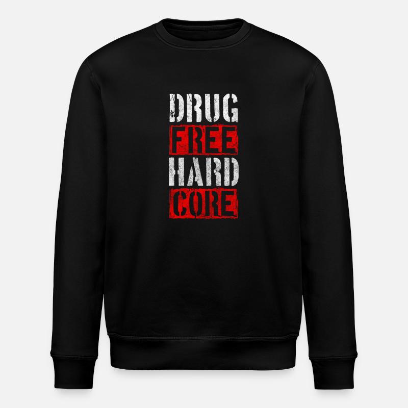 Drogenfrei Nüchtern Gesund Joint - Stanley/Stella Unisex Bio-Sweatshirt ROLLER - Schwarz