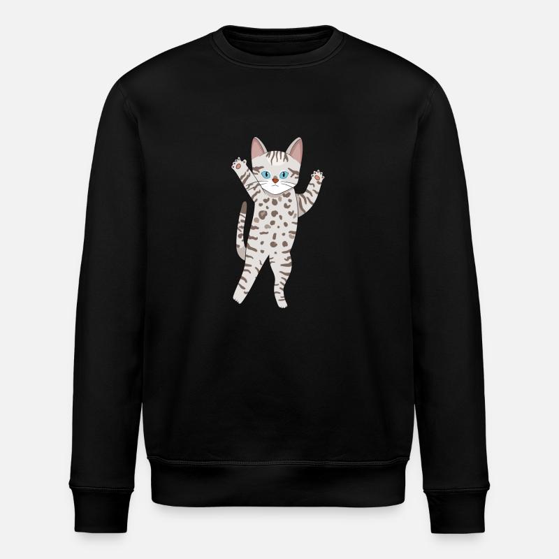 Grey Bengal - Stanley/Stella ROLLER Unisex Organic Sweatshirt - black