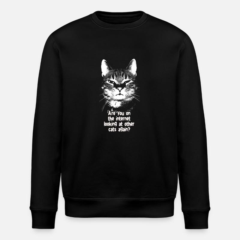 Internet Cat - Stanley/Stella ROLLER Unisex Organic Sweatshirt - black