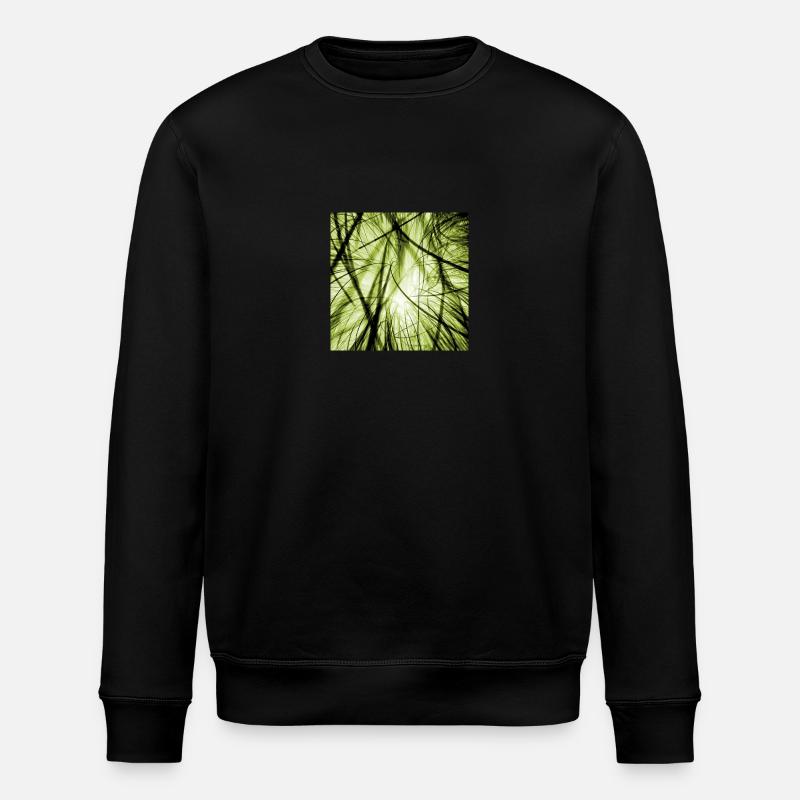 Cable clutter green - Stanley/Stella ROLLER Unisex Organic Sweatshirt - black