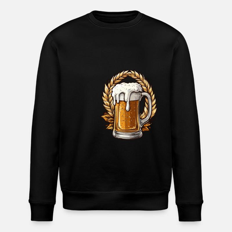 Chope à bière Houblon - Sweat bio ROLLER Stanley/Stella Unisexe - noir