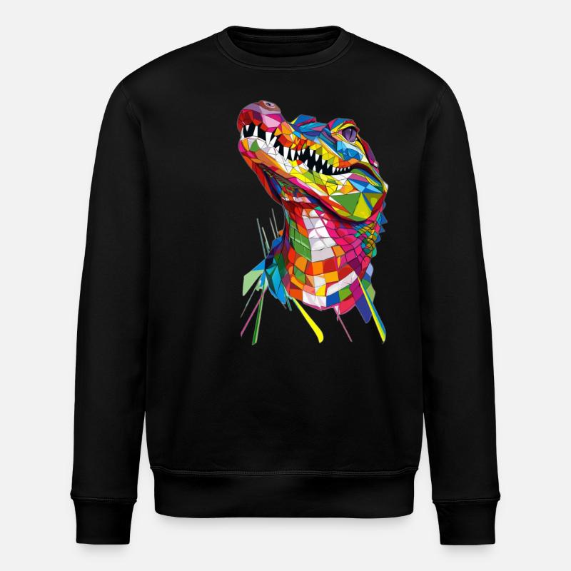 Crocodile - Stanley/Stella ROLLER Unisex Organic Sweatshirt - black