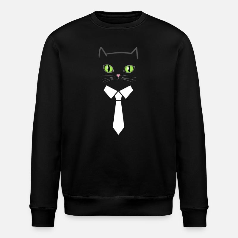 Chat d’affaires en costume - Sweat bio ROLLER Stanley/Stella Unisexe - noir