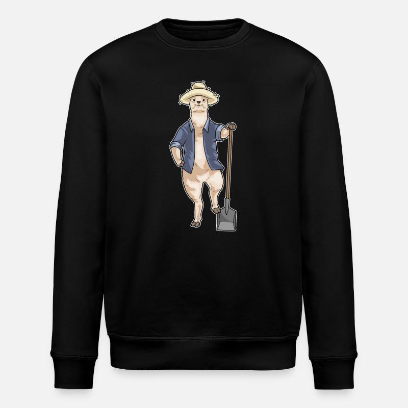 Alpaca Farmer Shovel - Stanley/Stella ROLLER Unisex Organic Sweatshirt - black