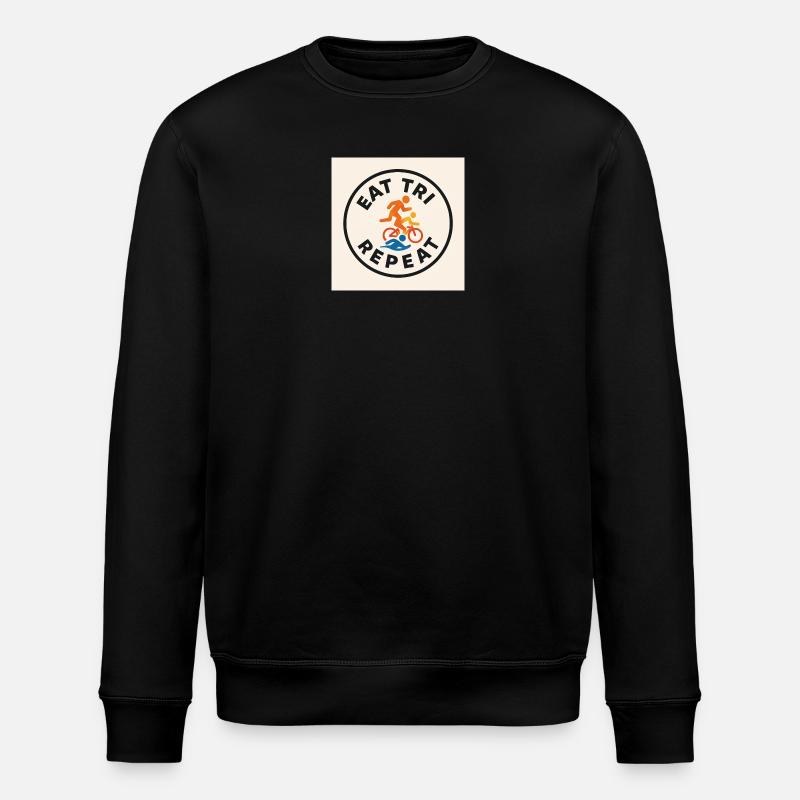 ESSEN SIE TRI REPEAT - Stanley/Stella Unisex Bio-Sweatshirt ROLLER - Schwarz