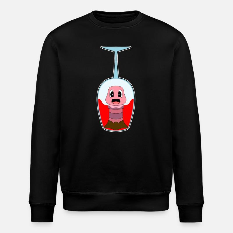 Vin rouge Wurm - Sweat bio ROLLER Stanley/Stella Unisexe - noir