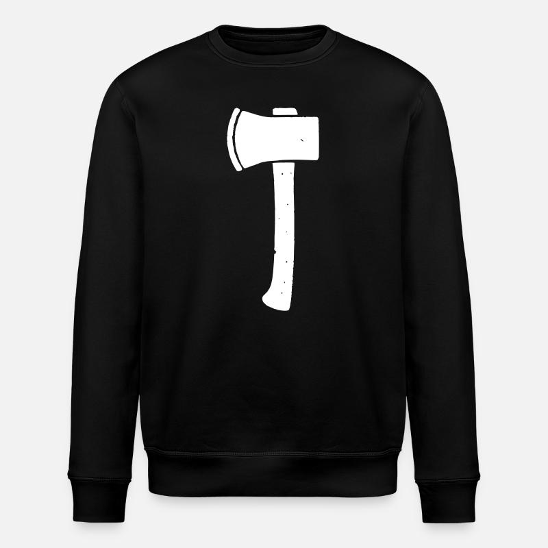Axt Beil Werkzeug Vektor - Stanley/Stella Unisex Bio-Sweatshirt ROLLER - Schwarz