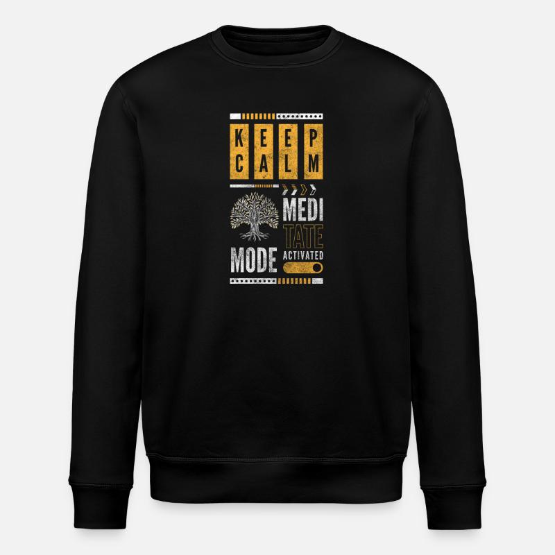 Yoga Relaxation Mindful Karma - Stanley/Stella ROLLER Unisex Organic Sweatshirt - black