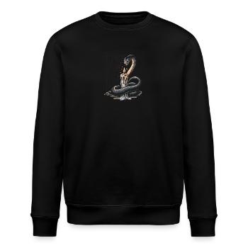 Shake Candle Flicker Snake Lover Kunstwerk - Stanley/Stella Unisex Bio-Sweatshirt ROLLER - Schwarz - Vorne - Nik (191cm)