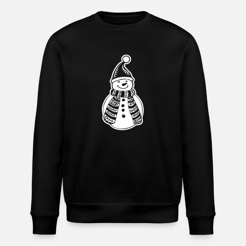 Snowman - Stanley/Stella ROLLER Unisex Organic Sweatshirt - black