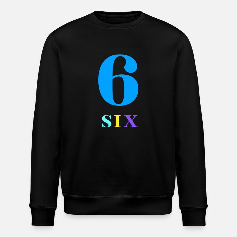 Sechs-6-jähriges Jubiläum - Stanley/Stella Unisex Bio-Sweatshirt ROLLER - Schwarz
