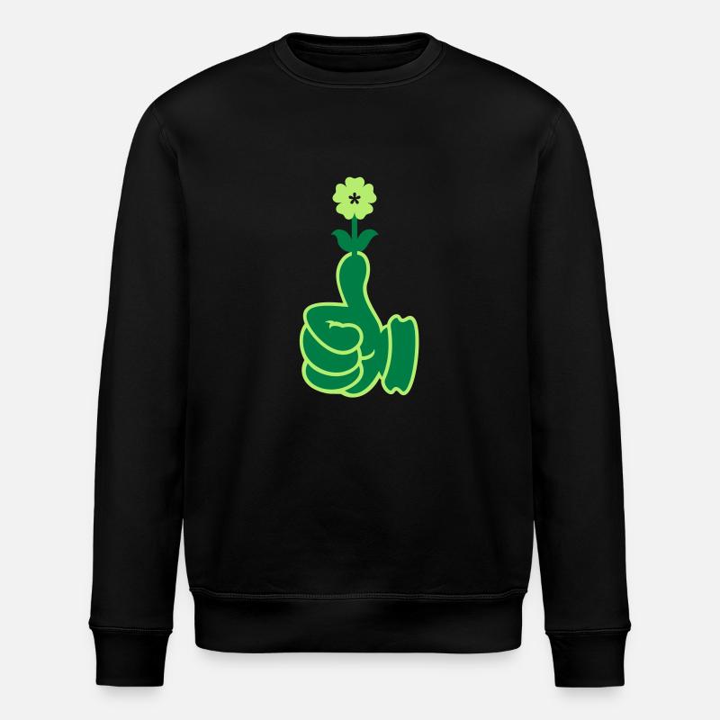 pouce vert / Green Thumb (2c) - Sweat bio ROLLER Stanley/Stella Unisexe - noir