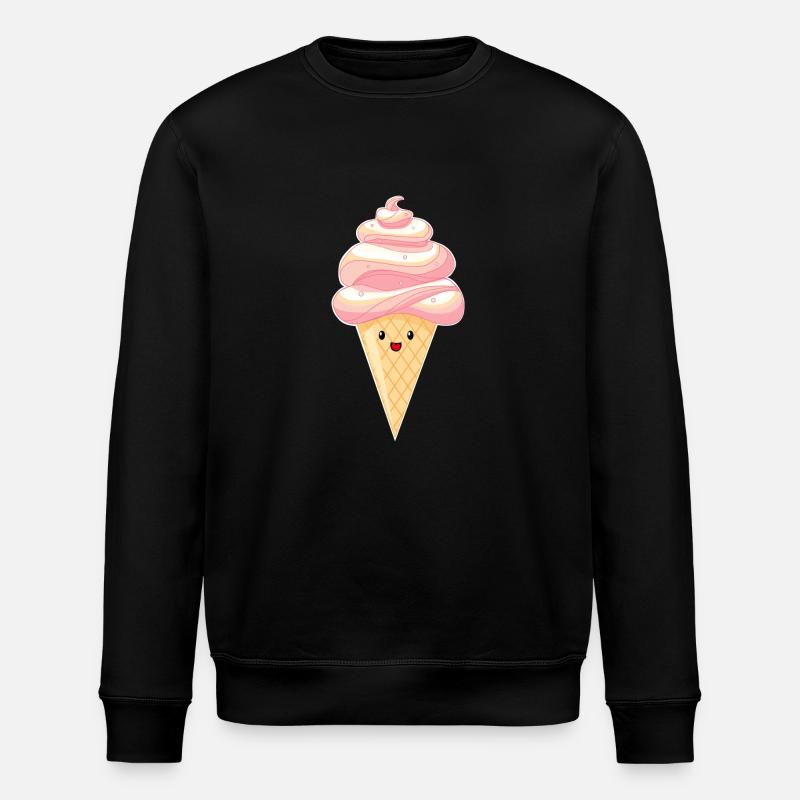 Kawaii - glace sur croissant - Sweat bio ROLLER Stanley/Stella Unisexe - noir