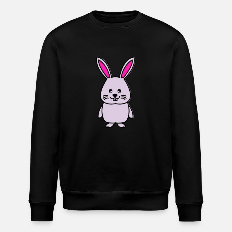 hase comic - Stanley/Stella Unisex Bio-Sweatshirt ROLLER - Schwarz