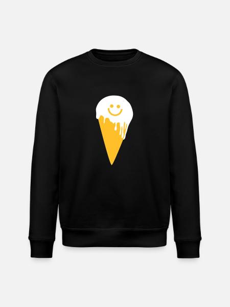 happy ice cream - Stanley/Stella ROLLER Unisex Organic Sweatshirt - black