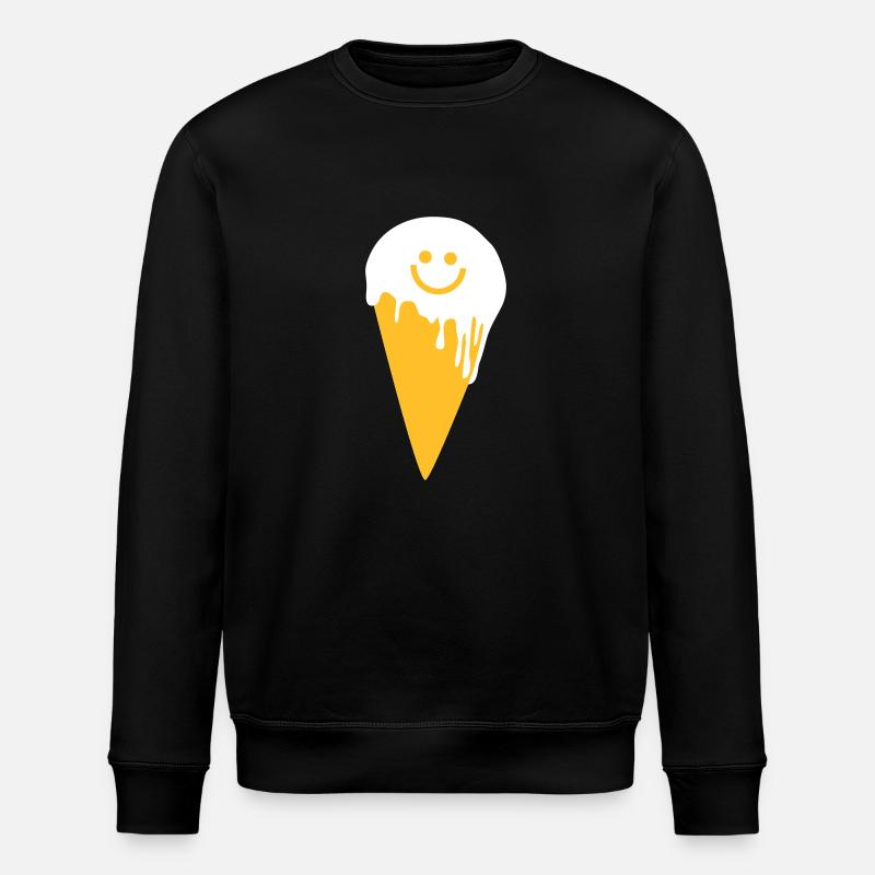 happy ice cream - Stanley/Stella ROLLER Unisex Organic Sweatshirt - black