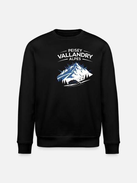 Peisey-Vallandry - Alpes - Sweat bio ROLLER Stanley/Stella Unisexe - noir