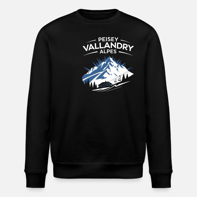 Peisey-Vallandry - Alpes - Sweat bio ROLLER Stanley/Stella Unisexe - noir