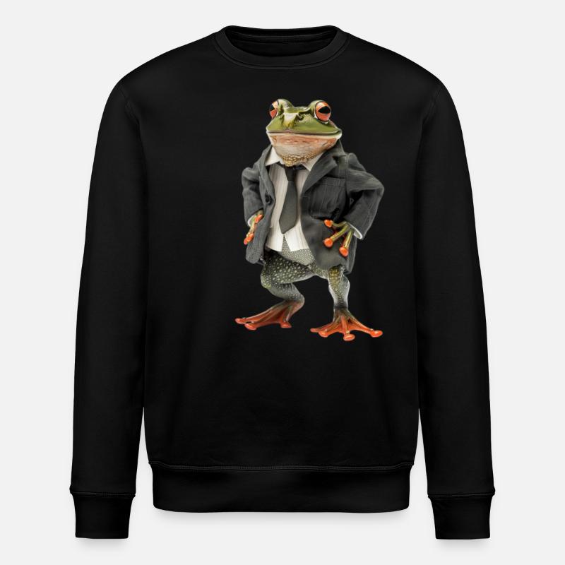 Frog - Stanley/Stella ROLLER Unisex Organic Sweatshirt - black