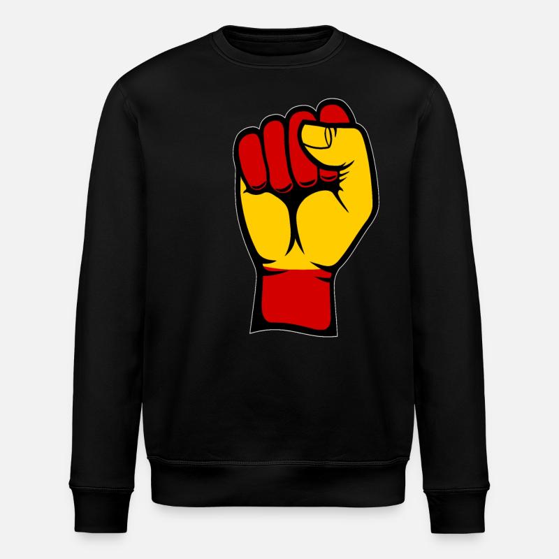 Poing du drapeau de l’Espagne - Sweat bio ROLLER Stanley/Stella Unisexe - noir