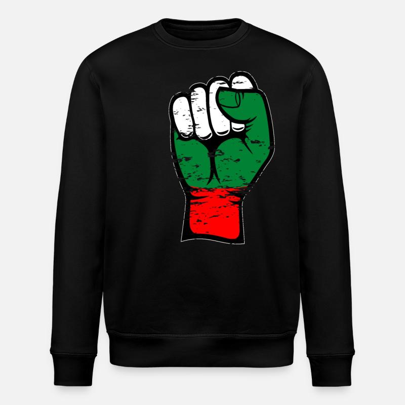 Poing du drapeau bulgare utilisé - Sweat bio ROLLER Stanley/Stella Unisexe - noir
