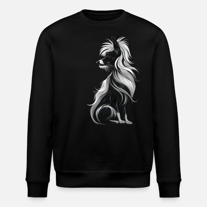 Chinesischer Schopfhund - Stanley/Stella Unisex Bio-Sweatshirt ROLLER - Schwarz