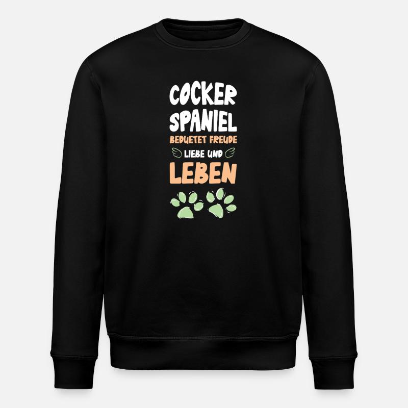 Cocker Spaniel Joie de vivre - Stanley/Stella ROLLER Unisex Organic Sweatshirt - black